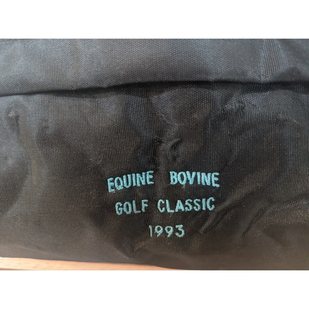 Vintage PGA Tour Duffel Bag 1993 Retro Golf Tournament Promo Black Teal Bag